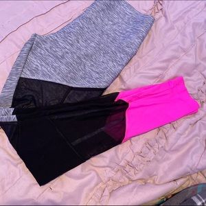 PINK leggings with phone mesh pouch